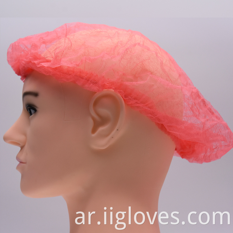 الممرضة الجراحية بوفيانت غطاء غير منسوجة كبسول غطاء الشعر شبكة الرأس غطاء الغوغاء غطاء الغوغاء